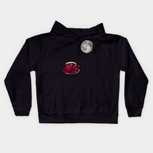 Blood moon coffee Kids Hoodie